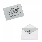 Personalised Father Of The Bride Dad Brushed Steel Silver Style Metal Wallet / Purse Sentimental Card